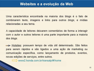 Websites e a evolução da Web