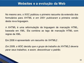 Websites e a evolução da Web