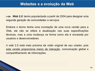 Websites e a evolução da Web