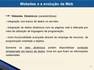 Websites e a evolução da Web