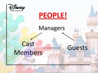 Training Programmes

PEOPLE!
Managers

Cast
Members

Guests

 