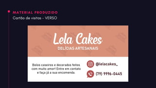 MATERIAL PRODUZIDO
Cartão de visitas - VERSO
 