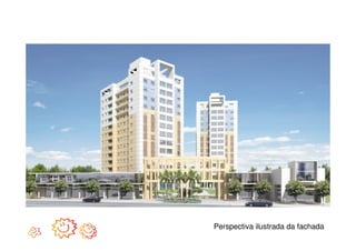 Perspectiva ilustrada da fachada
 