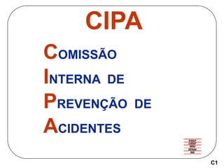 CIPA
COMISSÃO
INTERNA DE
PREVENÇÃO DE
ACIDENTES
C1
 