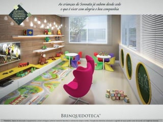 *Mobiliário, objetos de decoração e equipamentos a serem entregues conforme memorial descritivo e contrato de compra e venda. A locação dos elementos estruturais e sugestão de layout podem variar de acordo com exigências técnicas.
 