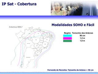 Fernando de Noronha : Tamanho da Antena  = 96   cm Modalidades SOHO e Fácil IP Sat - Cobertura 