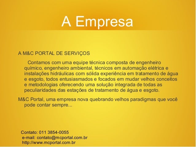 Apresentacao de uma empresa em slides