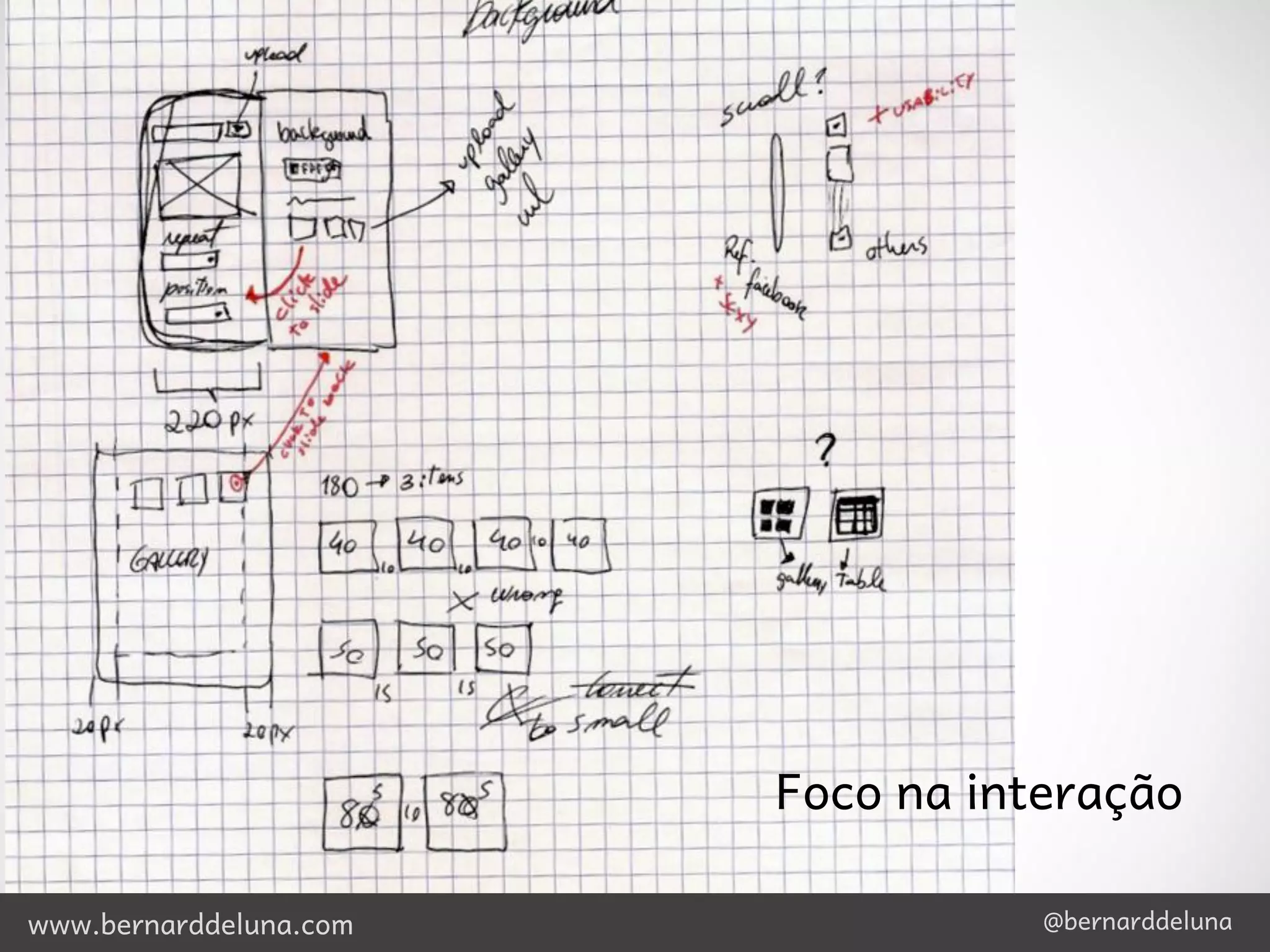 Foco na interação

www.bernarddeluna.com              @bernarddeluna
 