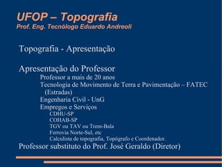 Apresentação do Curso 