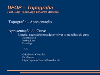 Equipamentos de Topografia 