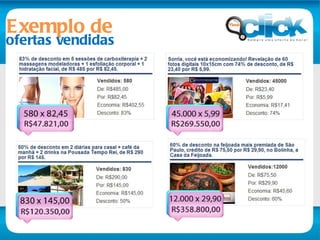 Exemplo de ofertas vendidas 