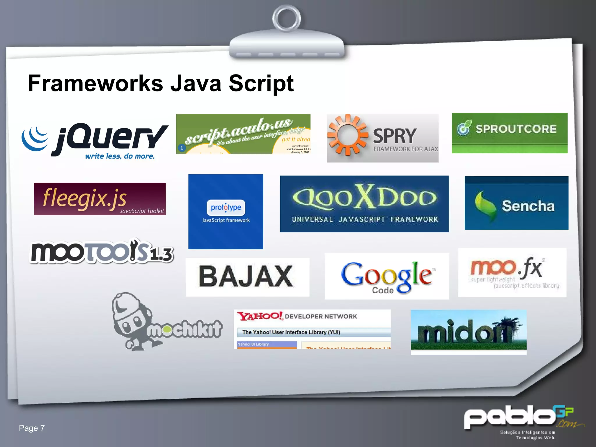 Frameworks Java Script Page  