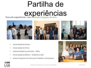 Partilha de
    experiências


•
•
•
•
•
 