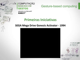 Gesture-based computing

Primeiras Iniciativas
SEGA Mega Drive Genesis Activator - 1994

 
