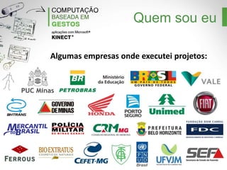 Quem sou eu
Algumas empresas onde executei projetos:

 