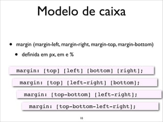 CSS - Modelo de Caixa | PDF