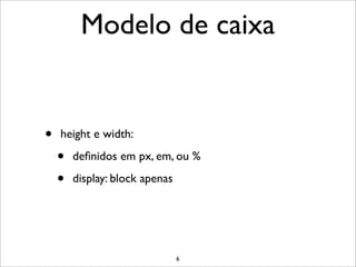 CSS - Modelo de Caixa | PDF