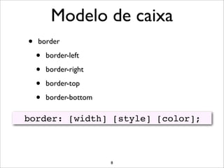 CSS - Modelo de Caixa | PDF