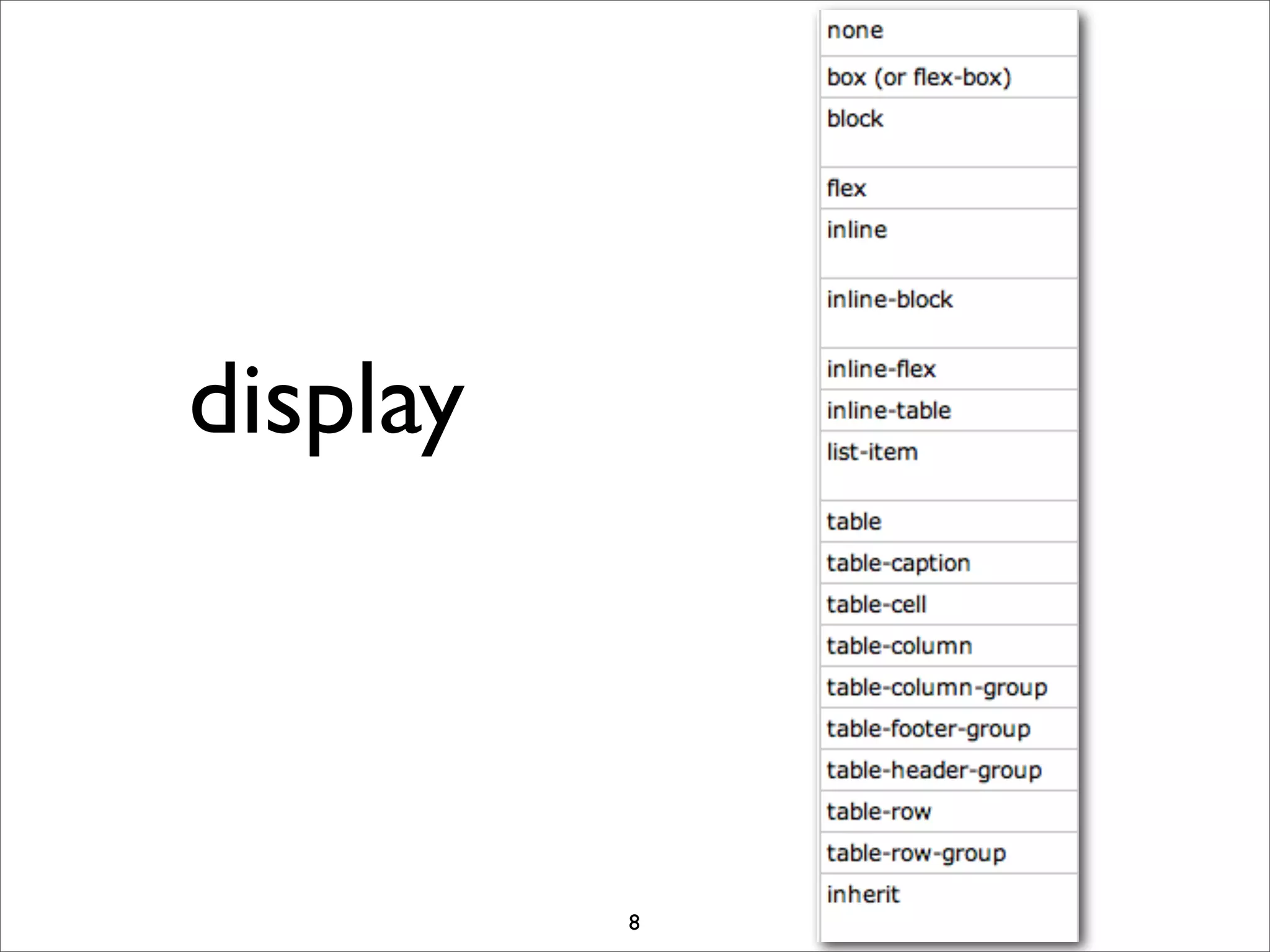 display



          8
 