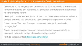 Customização do novo tema Boost | PPSX