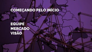 COMEÇANDO PELO INÍCIO
EQUIPE
MERCADO
VISÃO
 