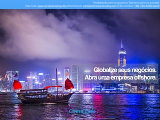 Evitesurpresasnachegada 
doseucontainer.
Flexibilidade para os pequenos. Estrutura para os grandes.
Veja mais: www.chinalinktrading.com | Escreva-nos: contato@chinalinktrading.com | Fale conosco: +55 13 3301 6030
APRESENTAÇÃO COMERCIAL - COPYRIGHT © China Link Trading 2008 - 2019 © Todos os direitos reservados
 