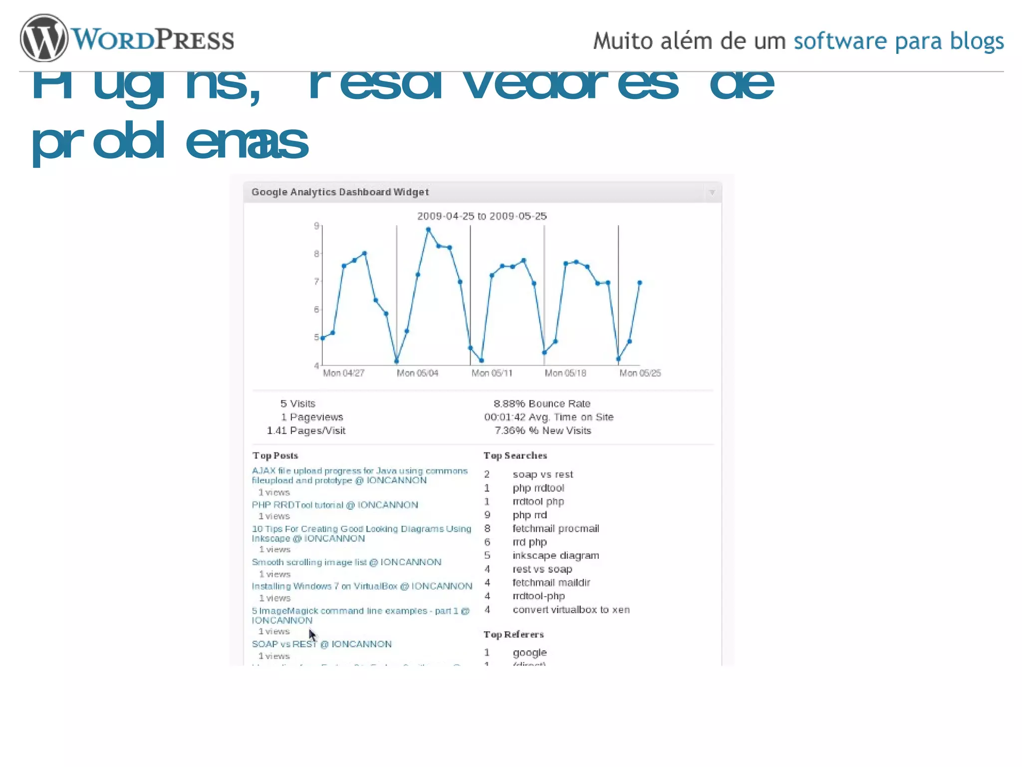 Plugins, resolvedores de problemas 