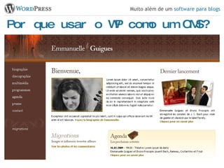Por que usar o WP como um CMS? 