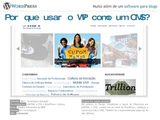 Por que usar o WP como um CMS? 