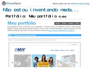 Não estou inventando moda... Portfólio: Meu portfólio  #jabá 