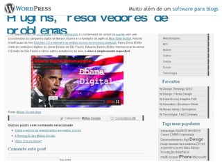 Plugins, resolvedores de problemas 