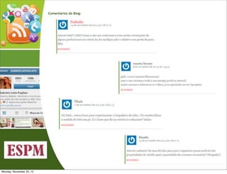 Comentários do Blog:

Monday, November 25, 13

 