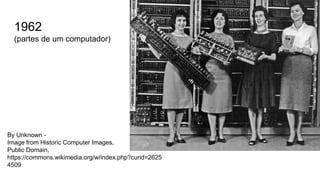 1962
(partes de um computador)
By Unknown -
Image from Historic Computer Images,
Public Domain,
https://commons.wikimedia.org/w/index.php?curid=2625
4509
 