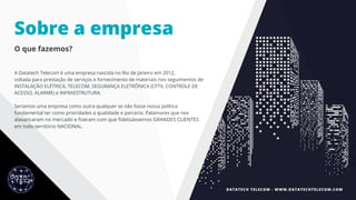 Apresentação Datatech Telecom | PDF