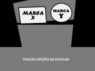 POUCAS	OPÇÕES	DE	ESCOLHA	
 