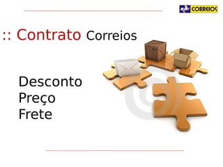 :: Contrato Correios
Desconto
Preço Frete

 