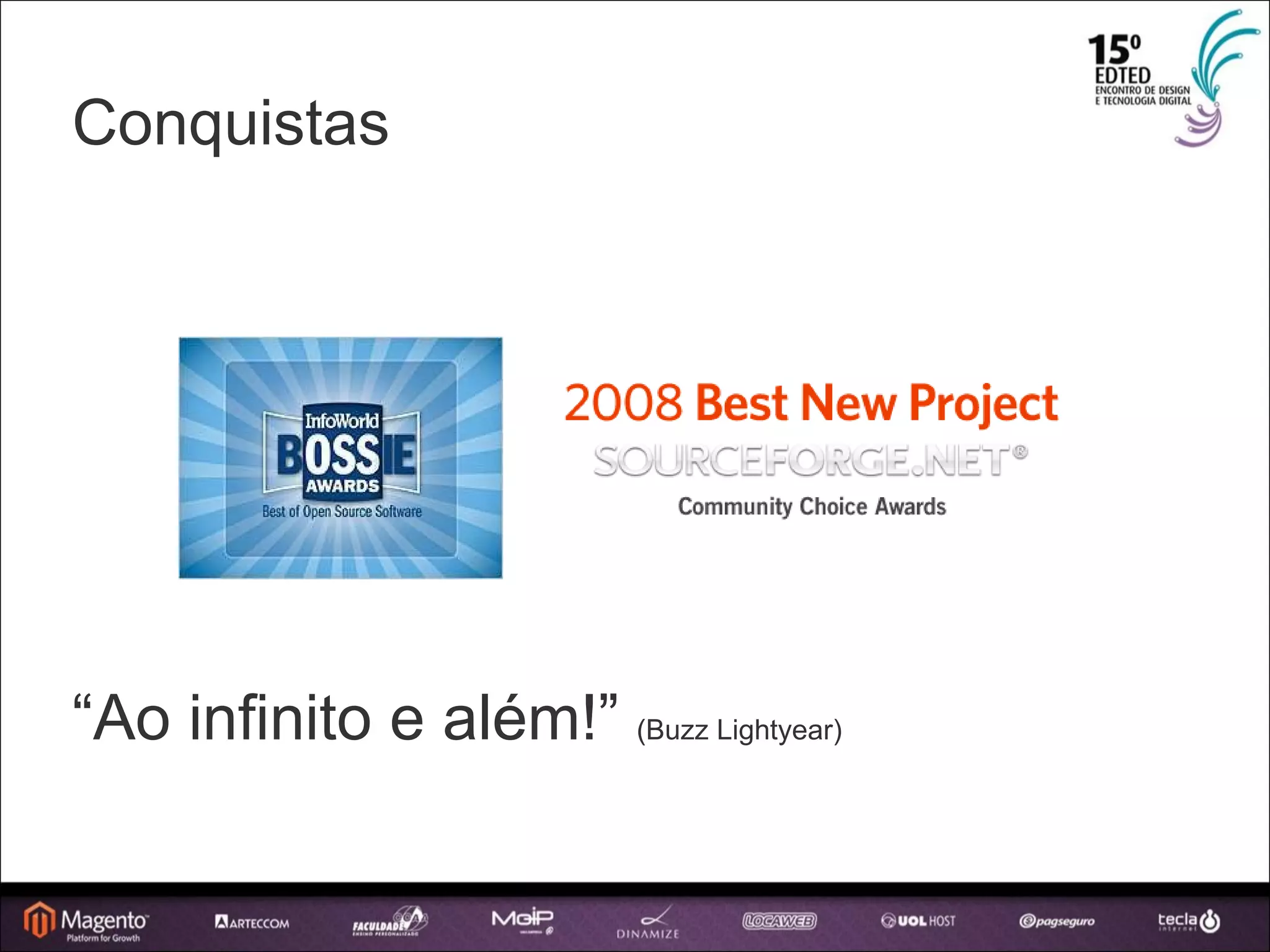 Conquistas “ Ao infinito e além!”  (Buzz Lightyear) ‏ 