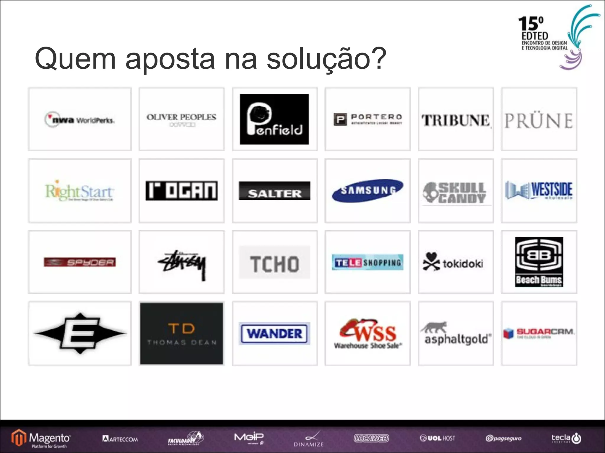 Quem aposta na solução? 