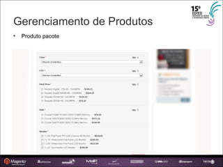 Gerenciamento de Produtos Produto pacote 