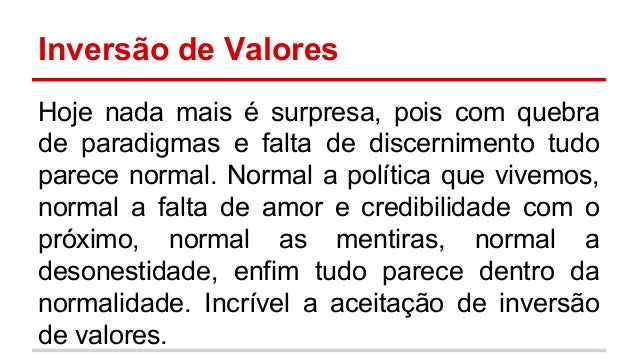 Inversao De Valores