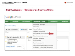 SEO / AdWords – Planejador de Palavras Chave
 
