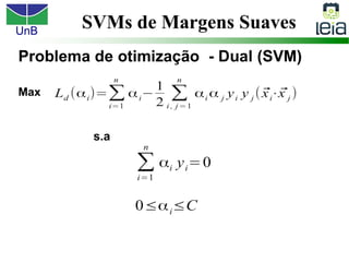 UnB
SVMs de Margens Suaves
 