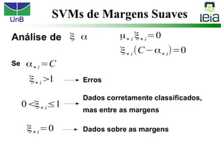 UnB
SVMs de Margens Suaves
 