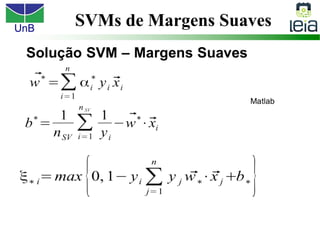 UnB
SVMs de Margens Suaves
 