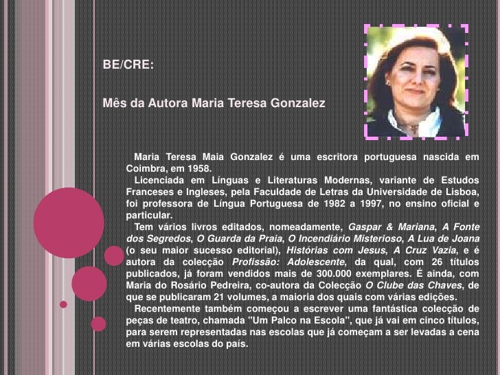 Apresentacao Maria Teresa Gonzalez