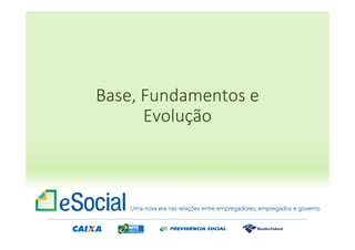 Base, Fundamentos e
Evolução
 