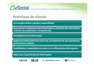 Premissas do eSocial
 