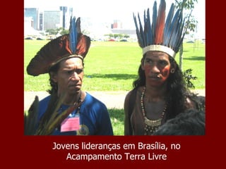 Jovens lideranças em Brasília, no Acampamento Terra Livre 