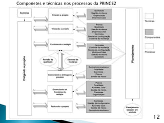 Componetes e técnicas nos processos da PRINCE2




                                                 12
 
