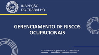 GERENCIAMENTO DE RISCOS
OCUPACIONAIS
 